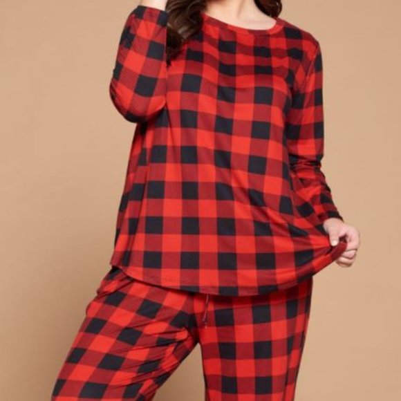 Emerald Other - Emerald Buffalo Plaid Pajama Set NWOT
